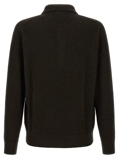Brown Wool Polo Shirt