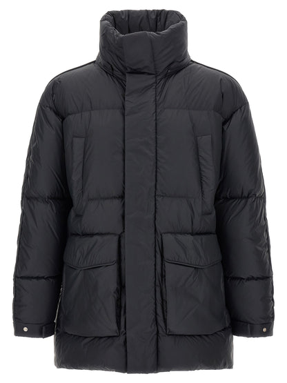 Black Polyamide Full-Length Jacket