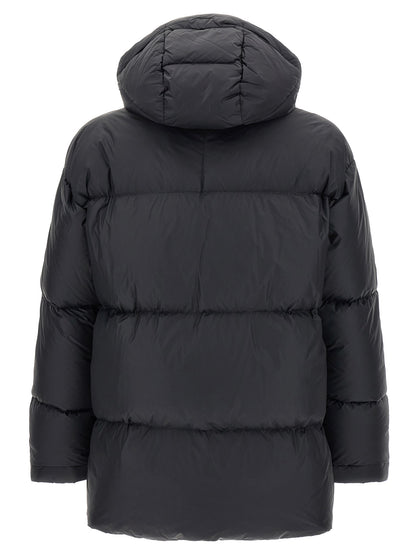 Black Polyamide Full-Length Jacket