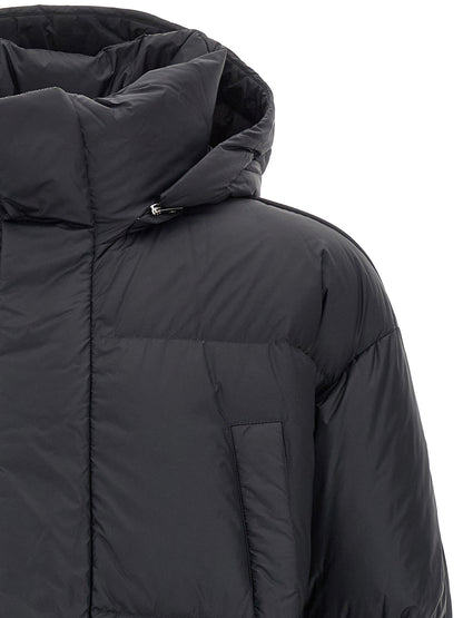 Black Polyamide Full-Length Jacket