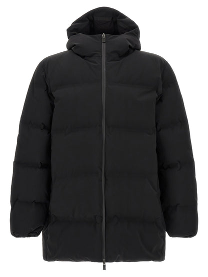Black Polyamide Full-Length Jacket