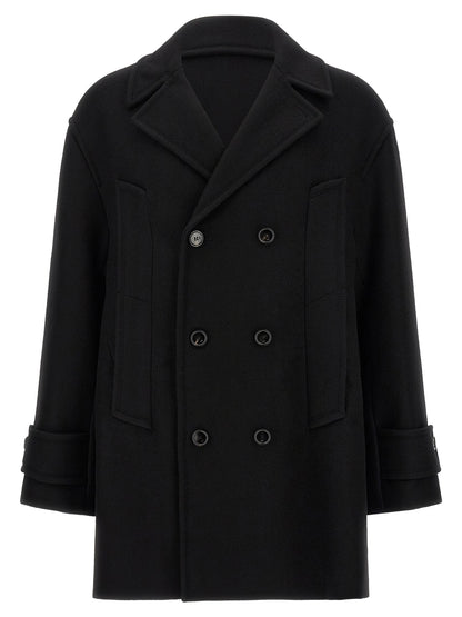 Black Virgin Wool Coat