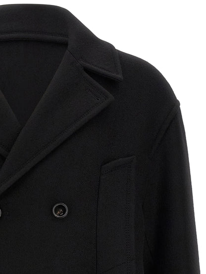 Black Virgin Wool Coat