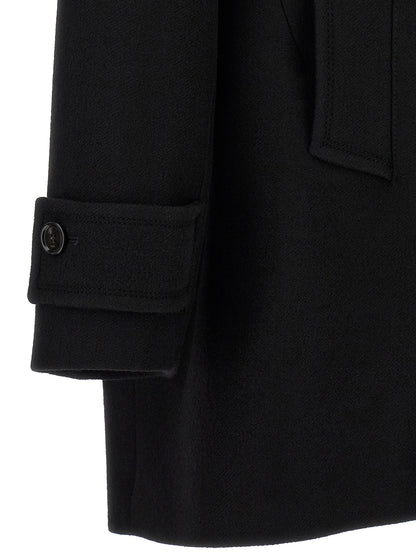 Black Virgin Wool Coat