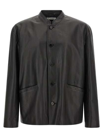 Black Calfskin Leather Jacket