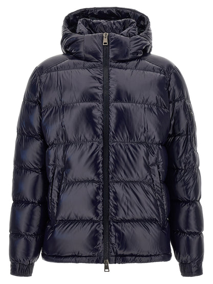 Blue Polyamide Full-Length Jacket