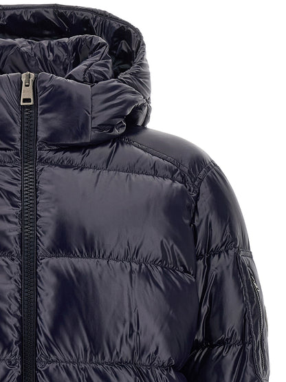 Blue Polyamide Full-Length Jacket