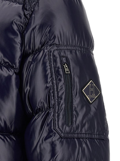Blue Polyamide Full-Length Jacket