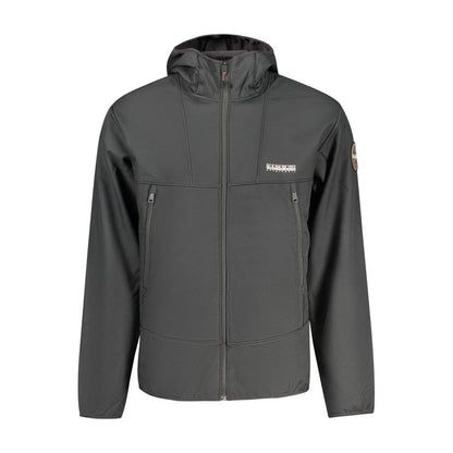 Black Polyester Men's Jacket