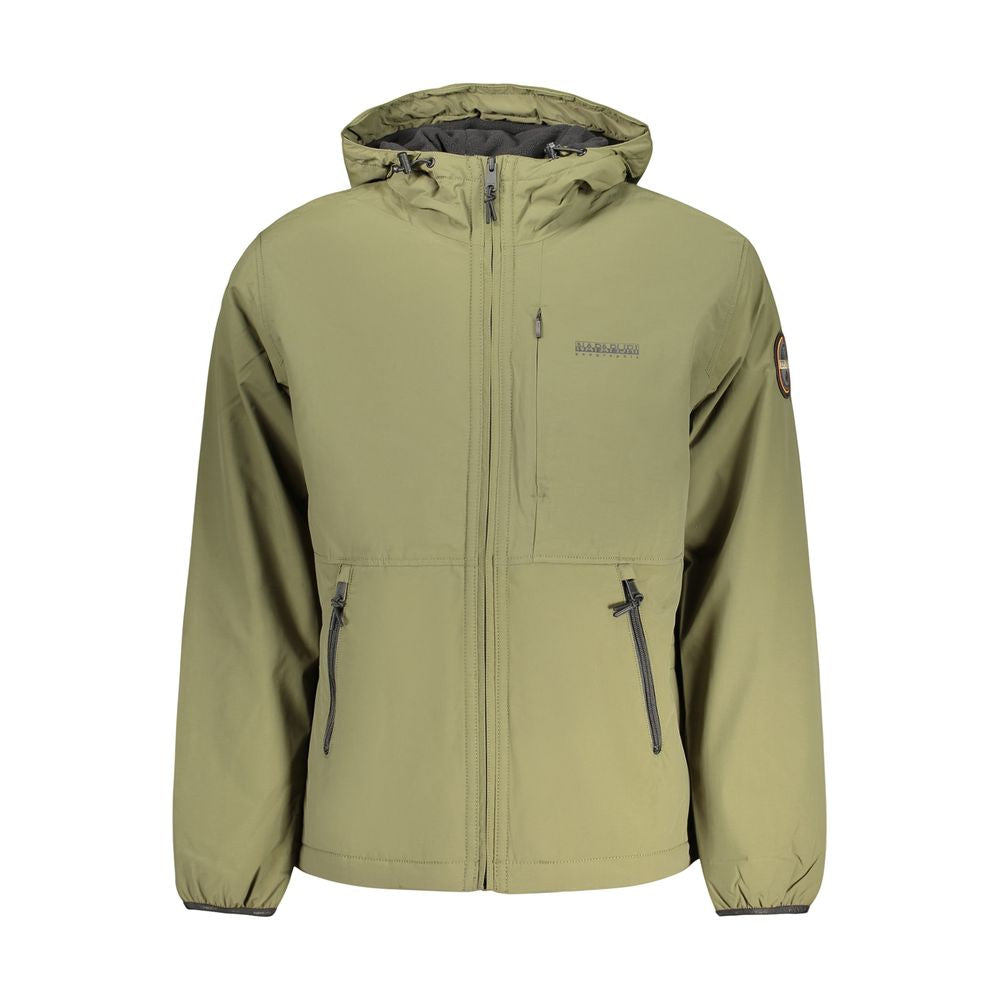 Green Poliammide Mens Jacket