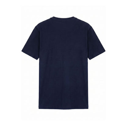 Blue Cotton Men T-shirt