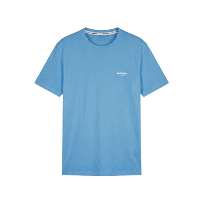 Light Blue Cotton Men T-Shirt