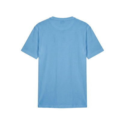 Light Blue Cotton Men T-Shirt