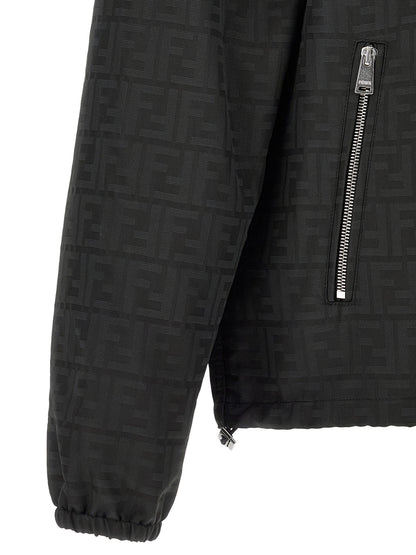 Black Polyester Shell Jacket