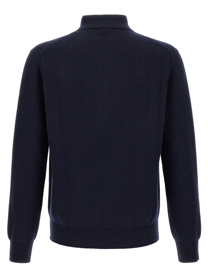 Blue Cashmere Polo Shirt