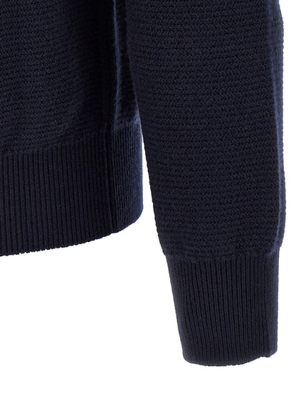 Blue Cashmere Polo Shirt