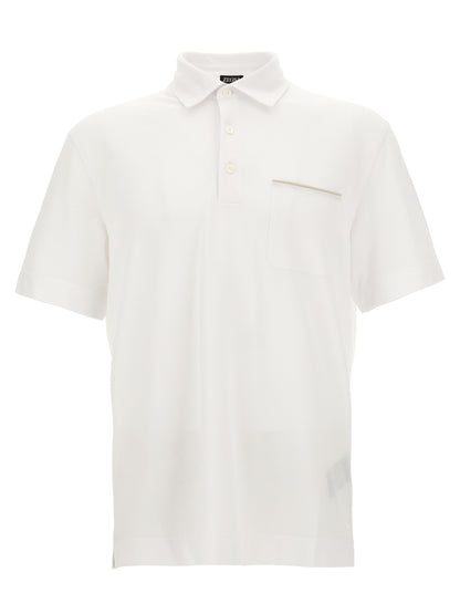White Cotton Polo Shirt