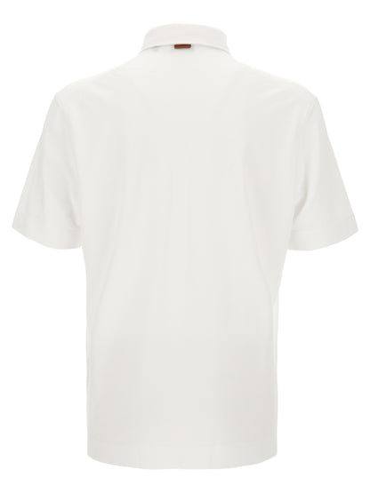 White Cotton Polo Shirt