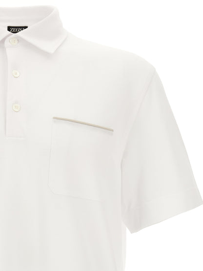 White Cotton Polo Shirt