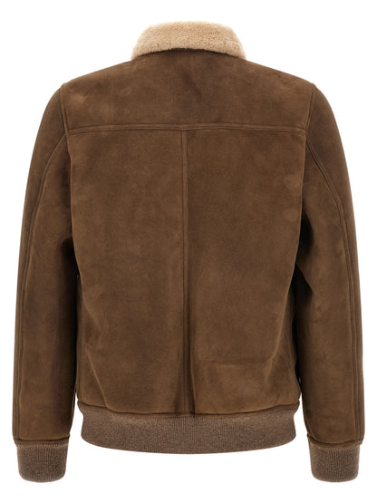 Brown Wool Bomber