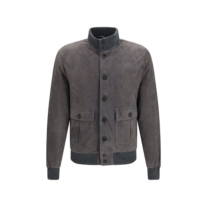 Brown Calf Leather Bos Taurus Bomber