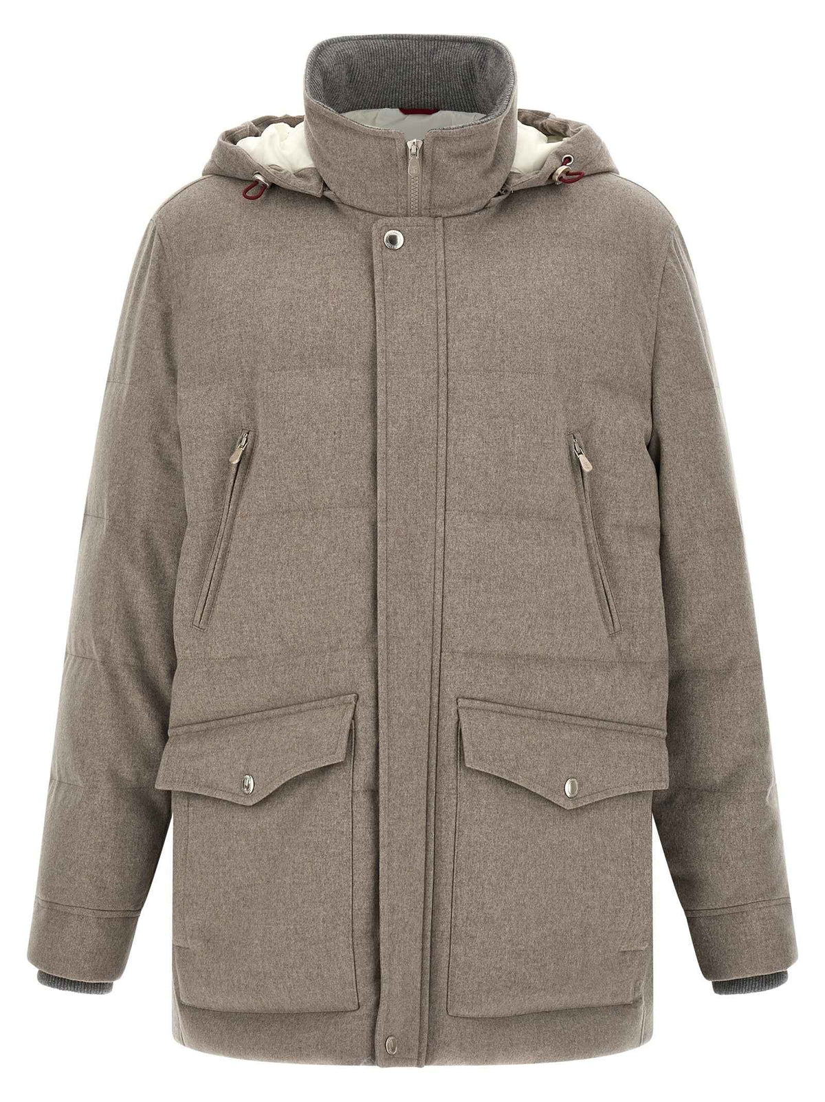 Beige Wool Parka