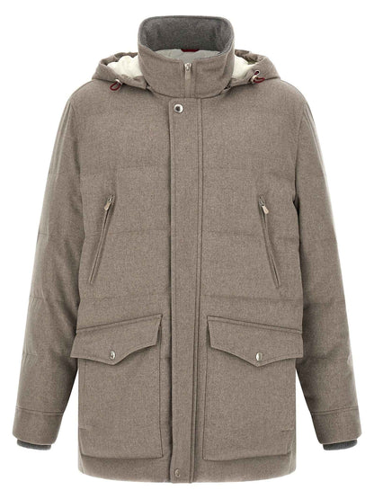 Beige Wool Parka