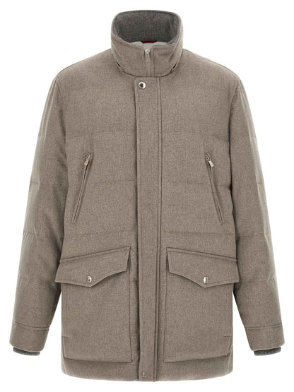 Beige Wool Parka
