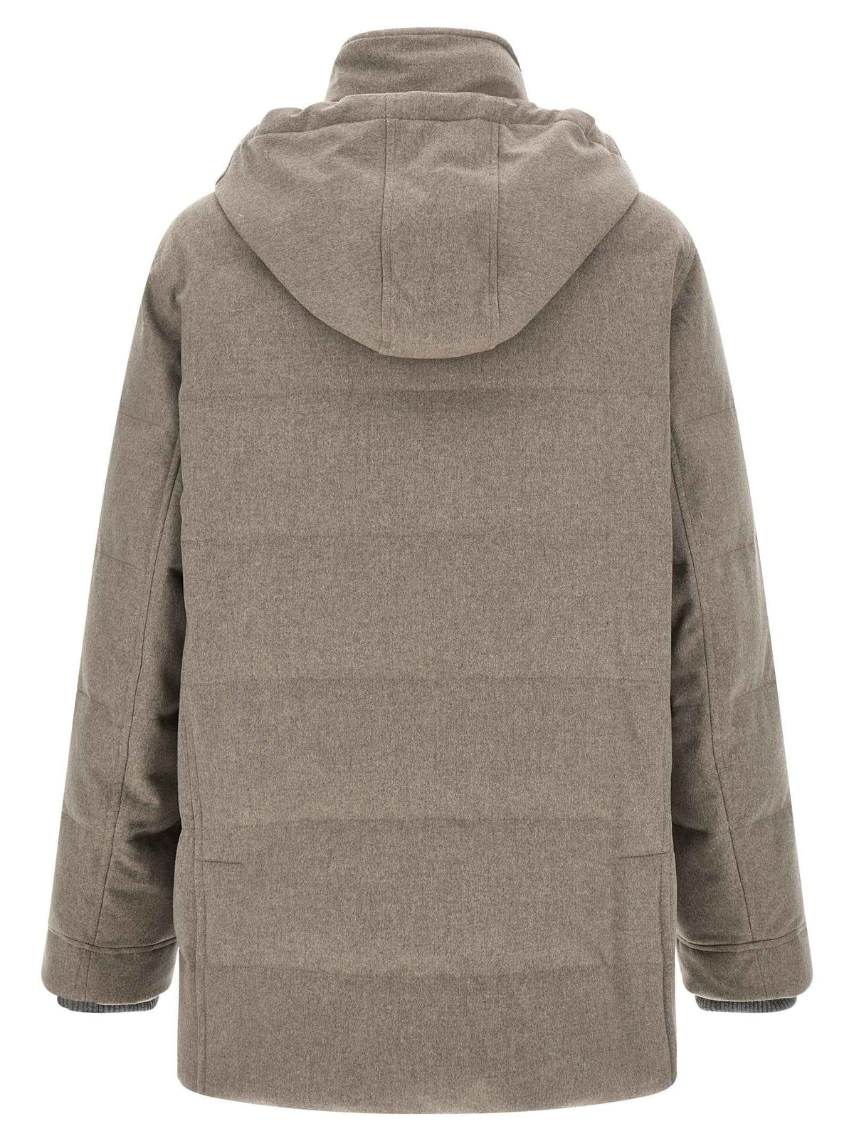 Beige Wool Parka