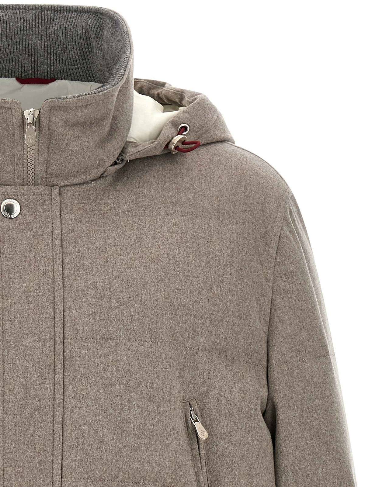 Beige Wool Parka