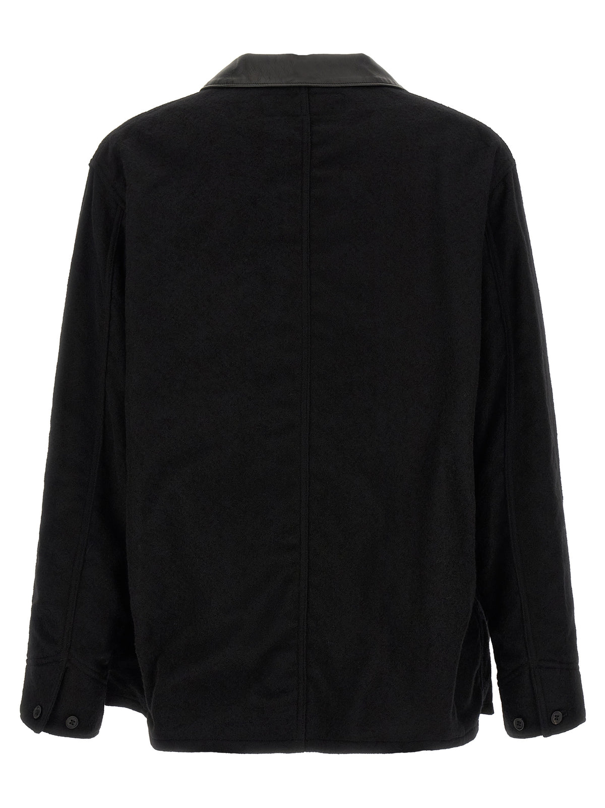 Black Wool Full-Length Jacket
