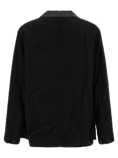Black Wool Full-Length Jacket