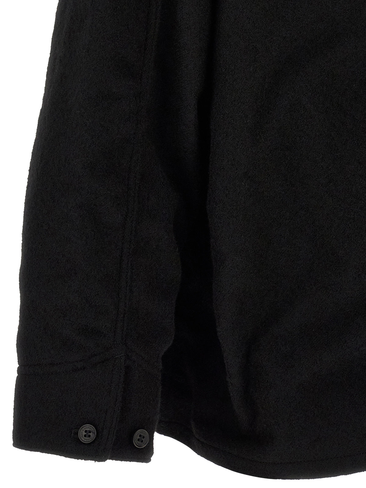 Black Wool Full-Length Jacket