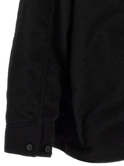 Black Wool Full-Length Jacket
