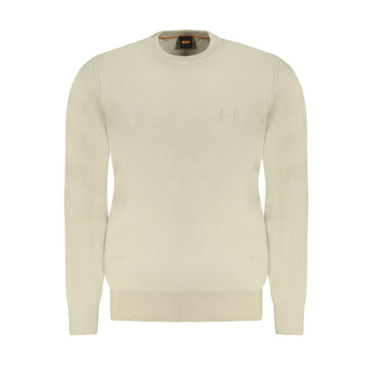 Beige Cotton Men's Sweater
