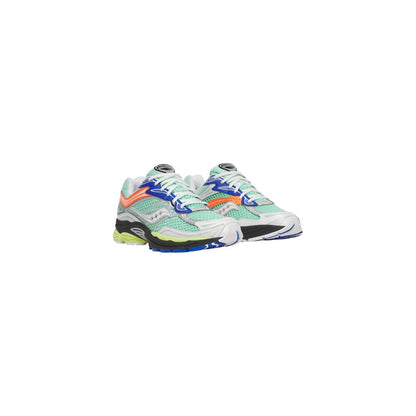 Green Synthetic Athletic Sneakers