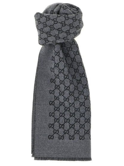Gray Wool Scarf