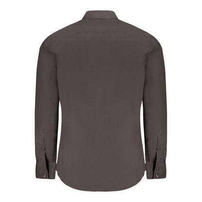 Black Cotton Men's Shirt