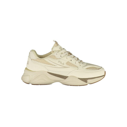 White Polyester Men's Sneaker