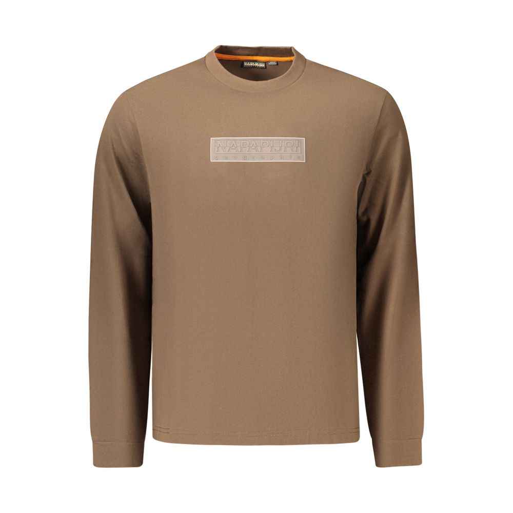 Brown Cotton Men's T-Shirt