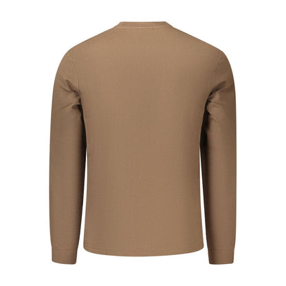 Brown Cotton Men's T-Shirt