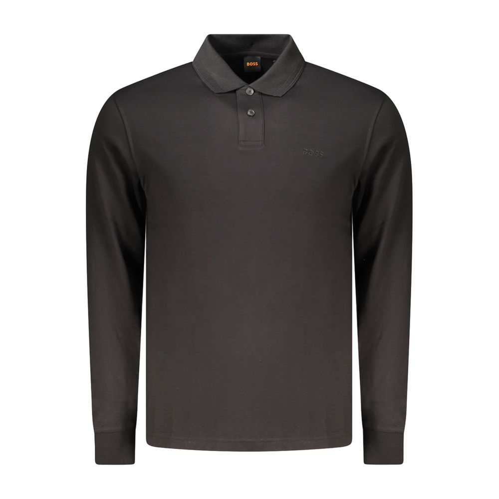 Black Cotton Men's Polo Shirt