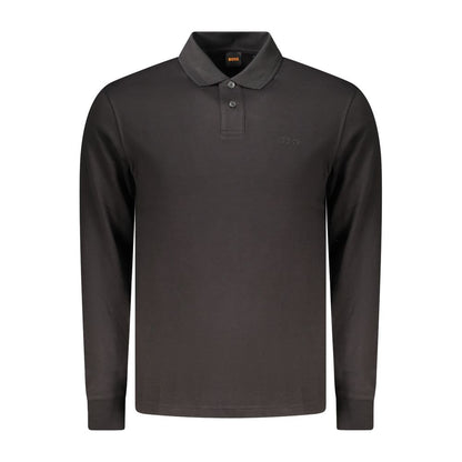 Black Cotton Men's Polo Shirt