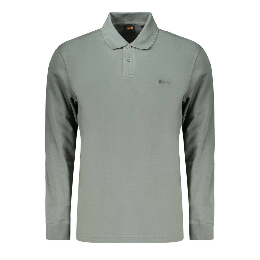 Green Cotton Men's Polo Shirt