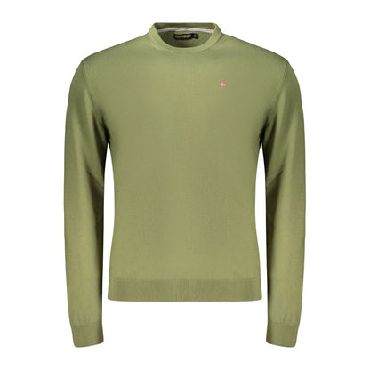 Green Cotton Men's Sweater