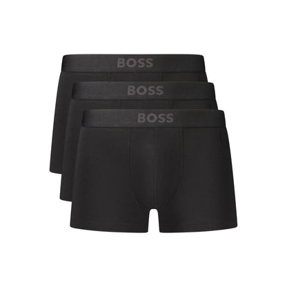 Black Cotton Mens Boxer