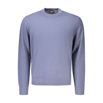Blue Wool Men's Sweater