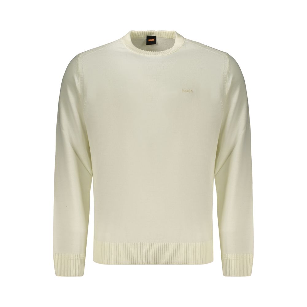 White Wool Men's Sweater