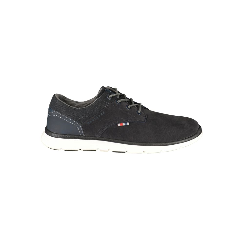 Blue Polyester Athletic Sneakers
