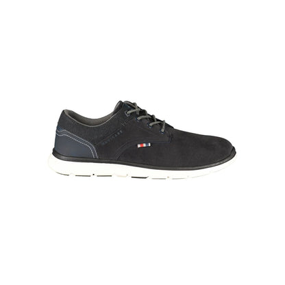 Blue Polyester Athletic Sneakers